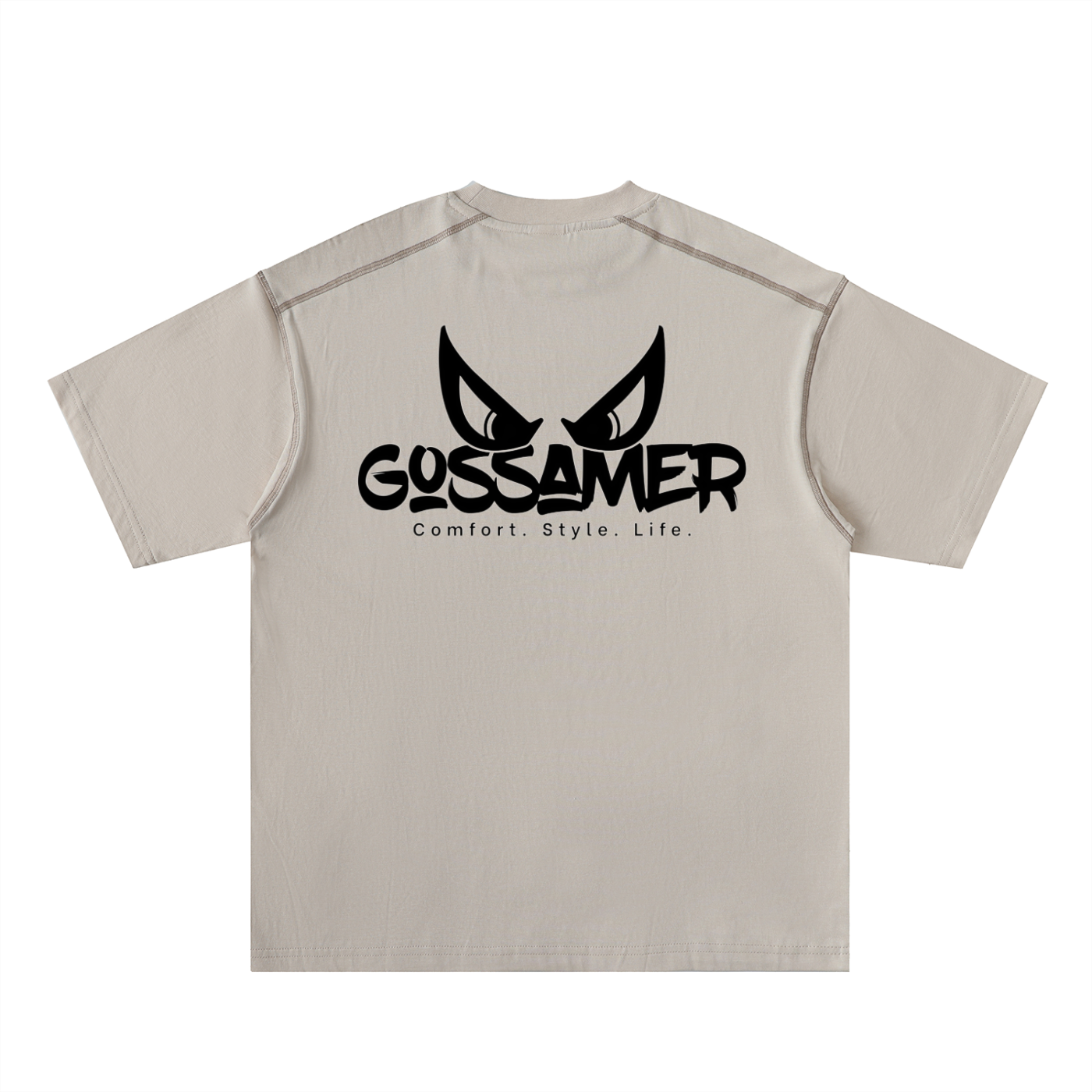 Oversized Contrast-Stitched Cotton Tee