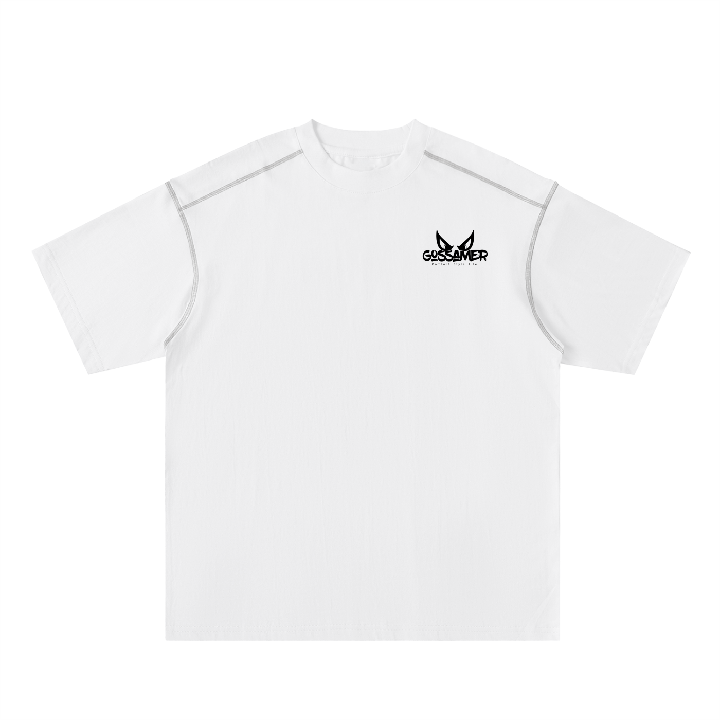 Oversized Contrast-Stitched Cotton Tee