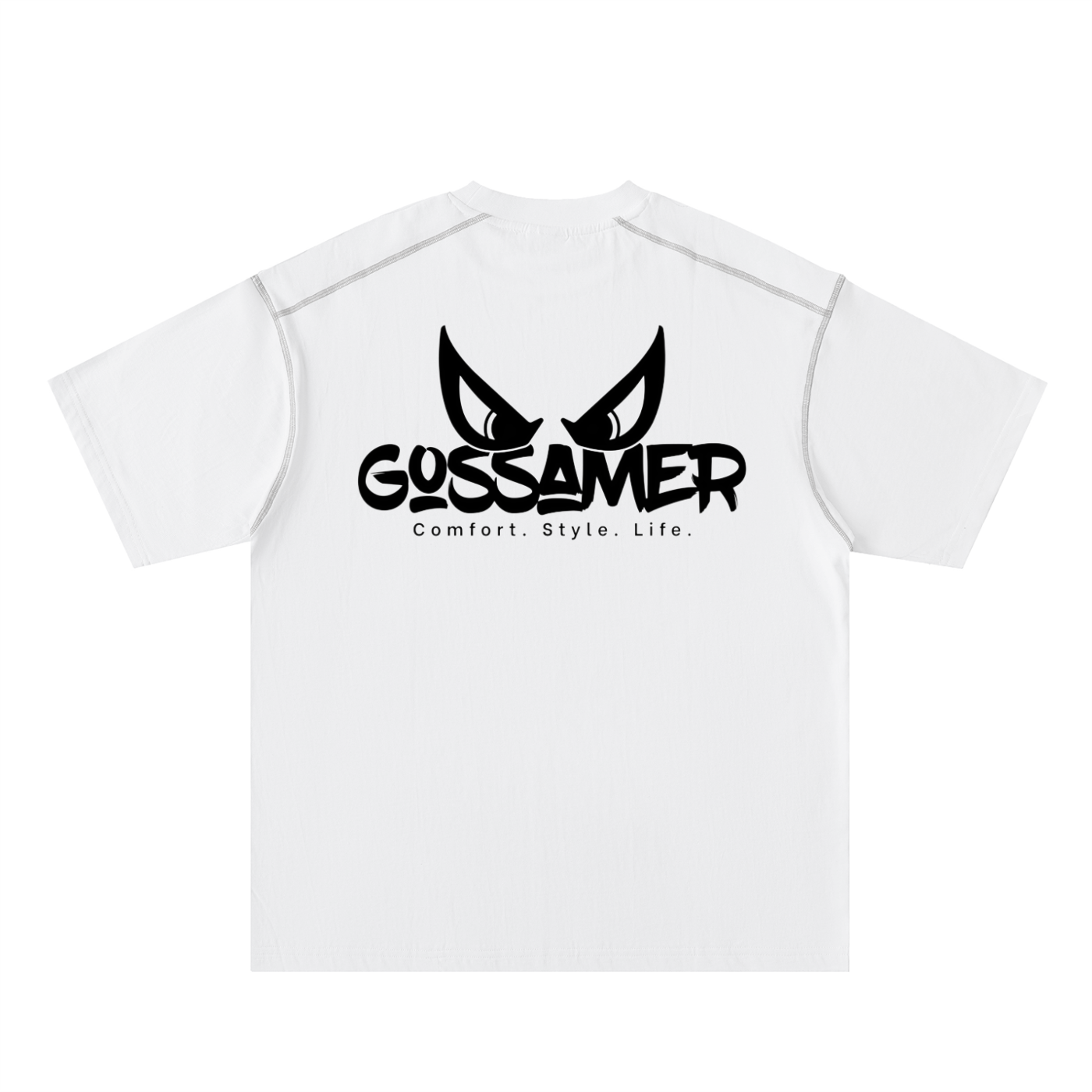 Oversized Contrast-Stitched Cotton Tee