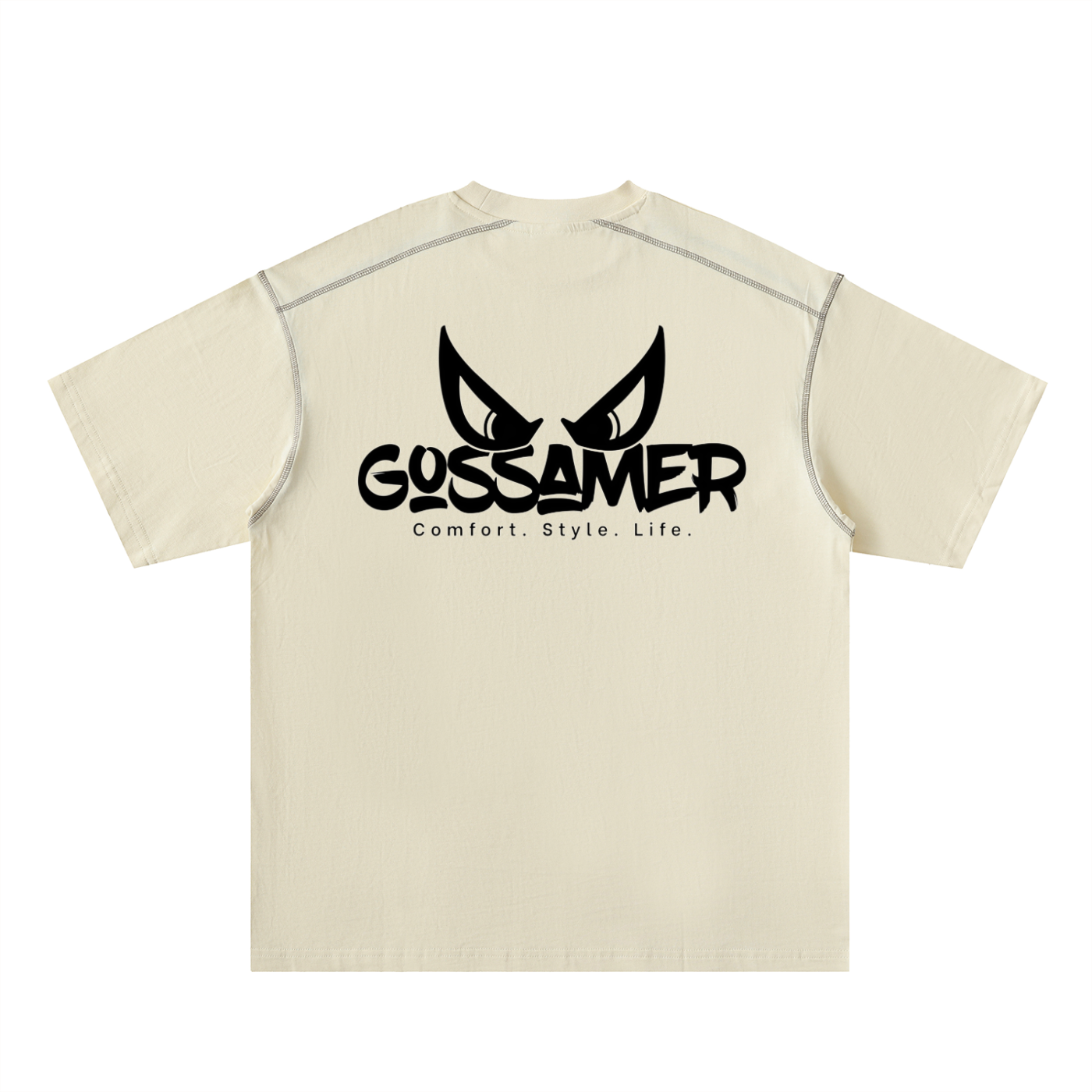 Oversized Contrast-Stitched Cotton Tee