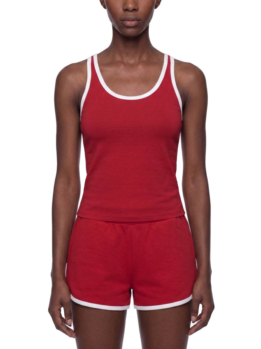 Women's Color Block Cropped Tank Top